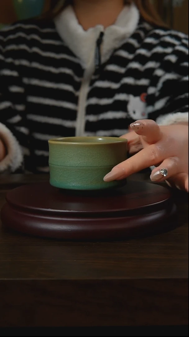 杯子瓷汝州原产地原矿仿古老釉q