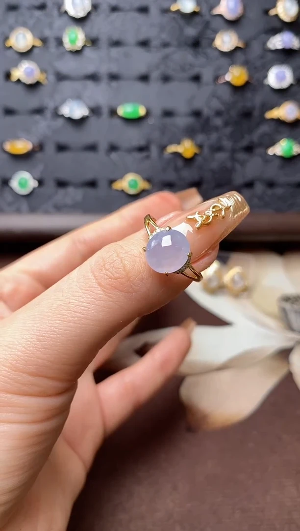 银S925镶嵌戒指翡翠.