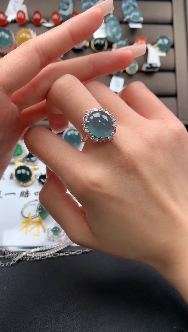 【闪购商品】翡翠戒指银S925镶嵌3213213213