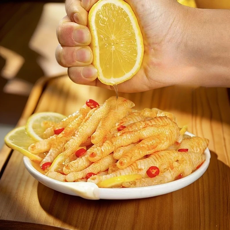 【柠檬酸辣无骨鸡爪】休闲解馋1000g2斤年夜饭零食追剧必备