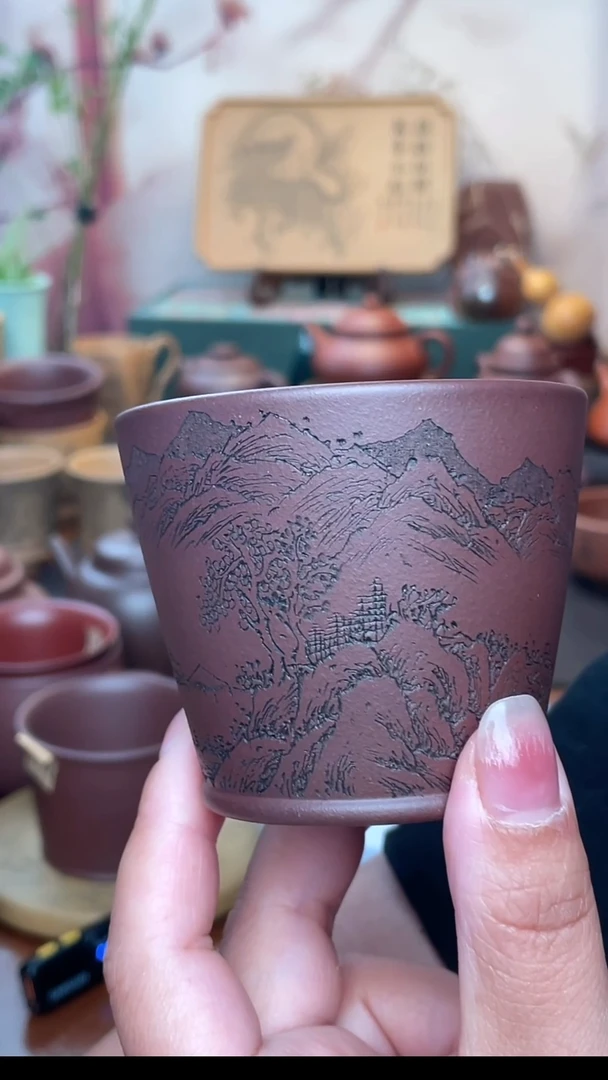 茶壶紫砂西**加文子手工刻绘茶周边