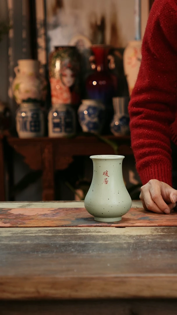 【闪购商品】瓷片景德镇纯手工釉下彩精品花瓶