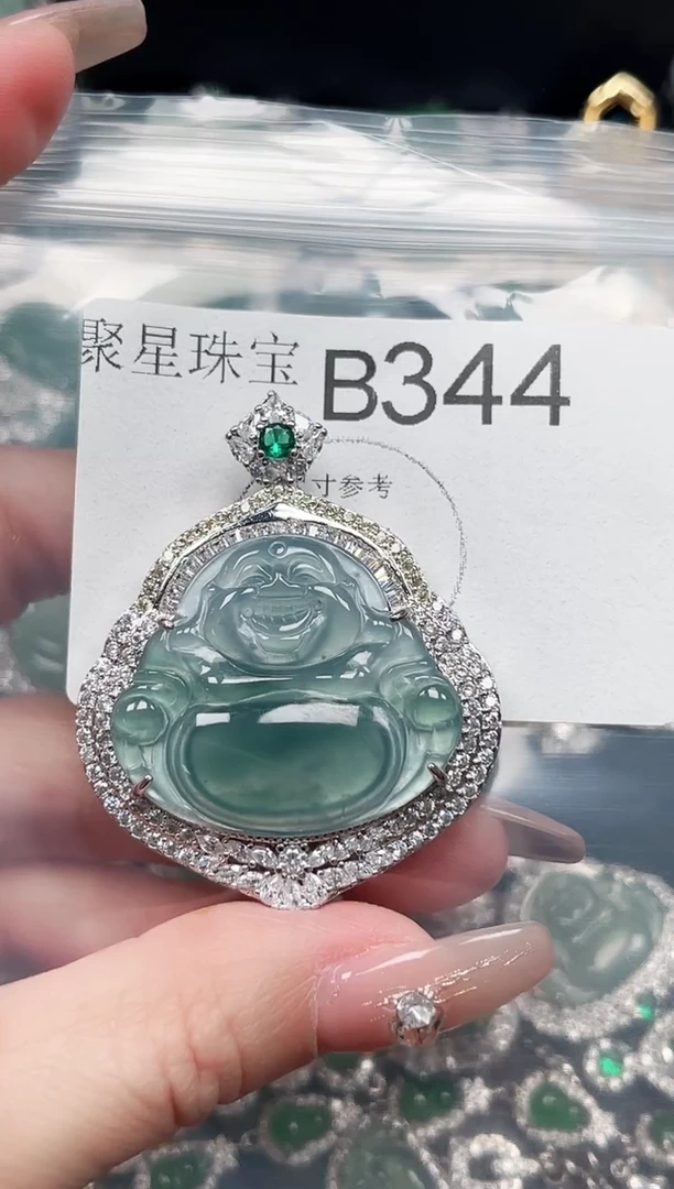 【闪购商品】翡翠颈饰未镶嵌赠皮绳344