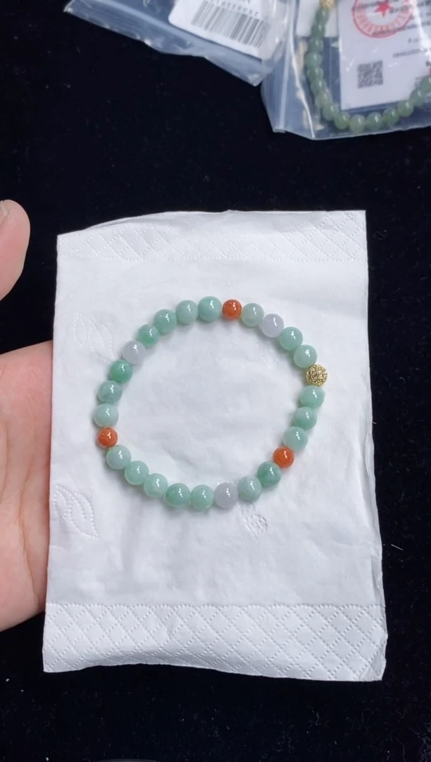 未镶嵌手串翡翠151号链接天然缅甸翡翠A货一物一证
