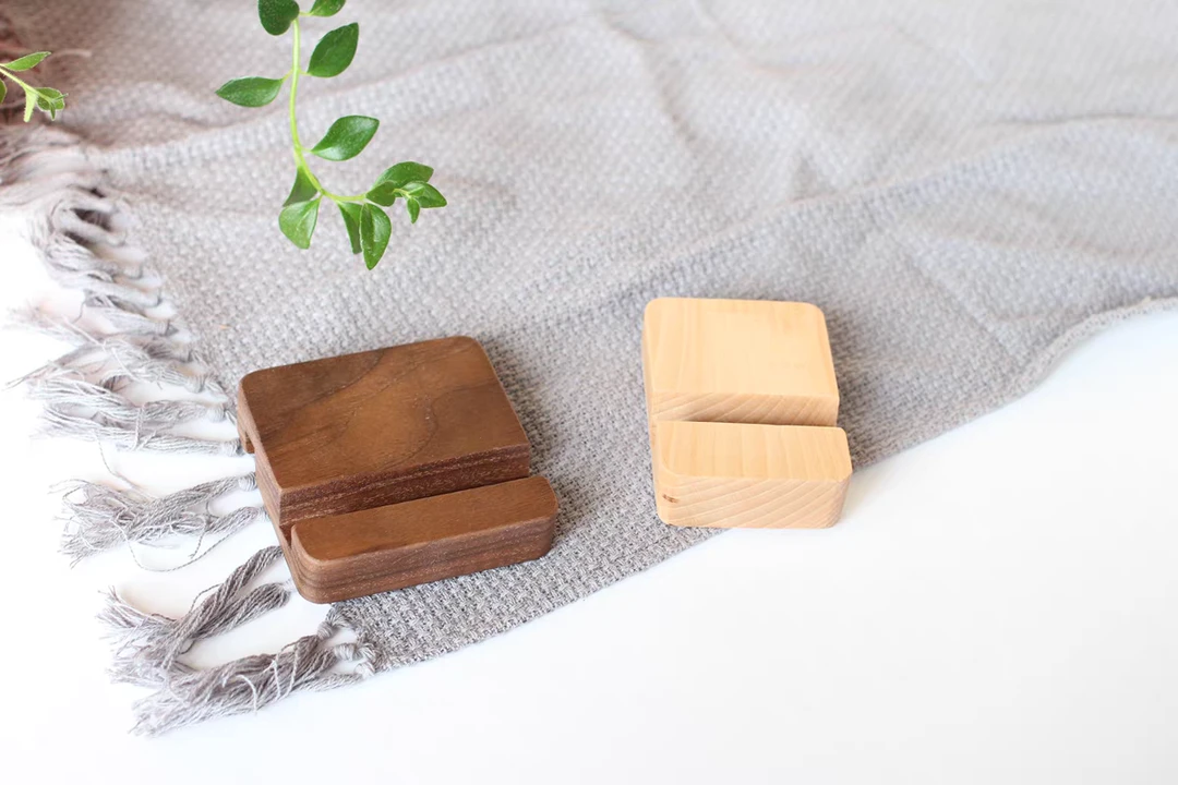 黑胡桃榉木 木质手机支架简约支架简约支架通用手机座