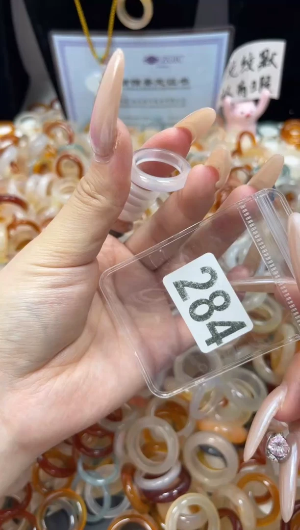玛瑙/玉髓戒圈未镶嵌12/284