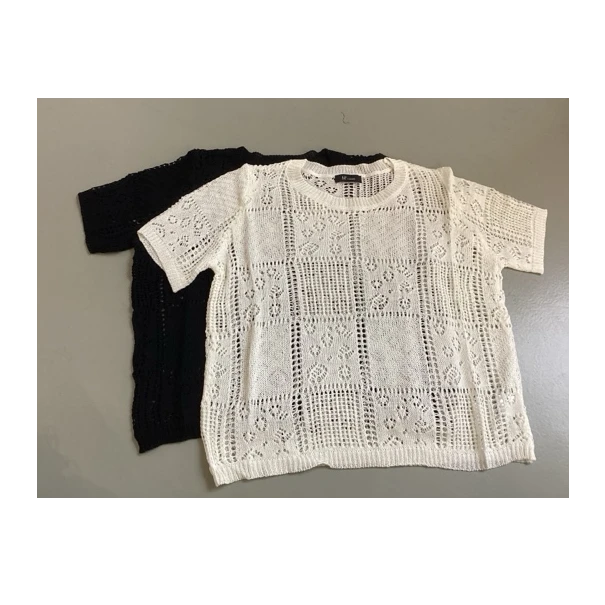 【M张小张CC】休闲百搭通勤穿搭洞洞针织衫8559