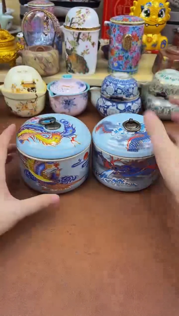陶瓷茶具摆件旅行套组