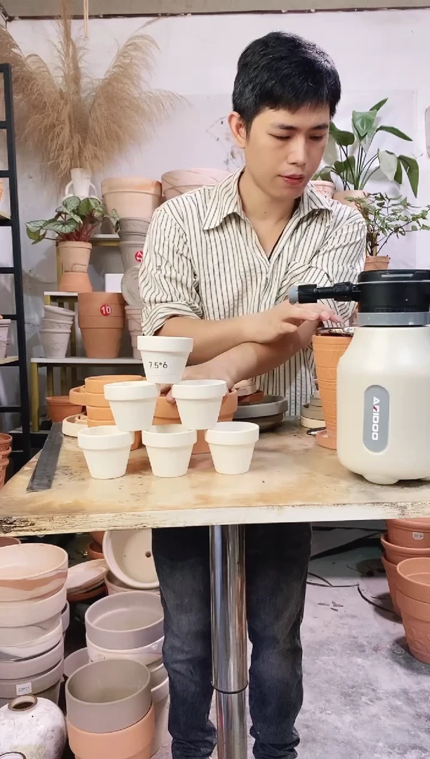 7.5*6白陶 6盆无托