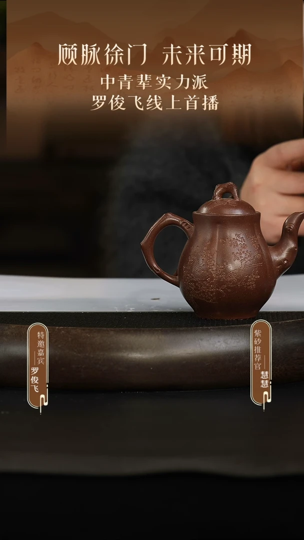 茶壶紫砂紫玉金砂 梅瓶