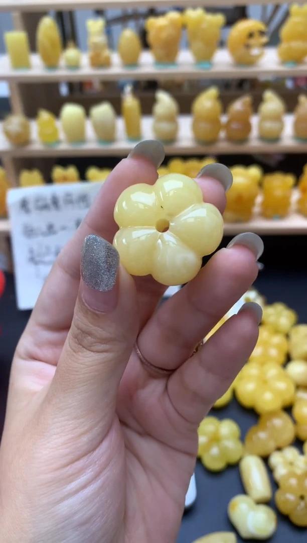 未镶嵌琥珀珠宝奇石041琥珀蜜蜡微瑕花粉