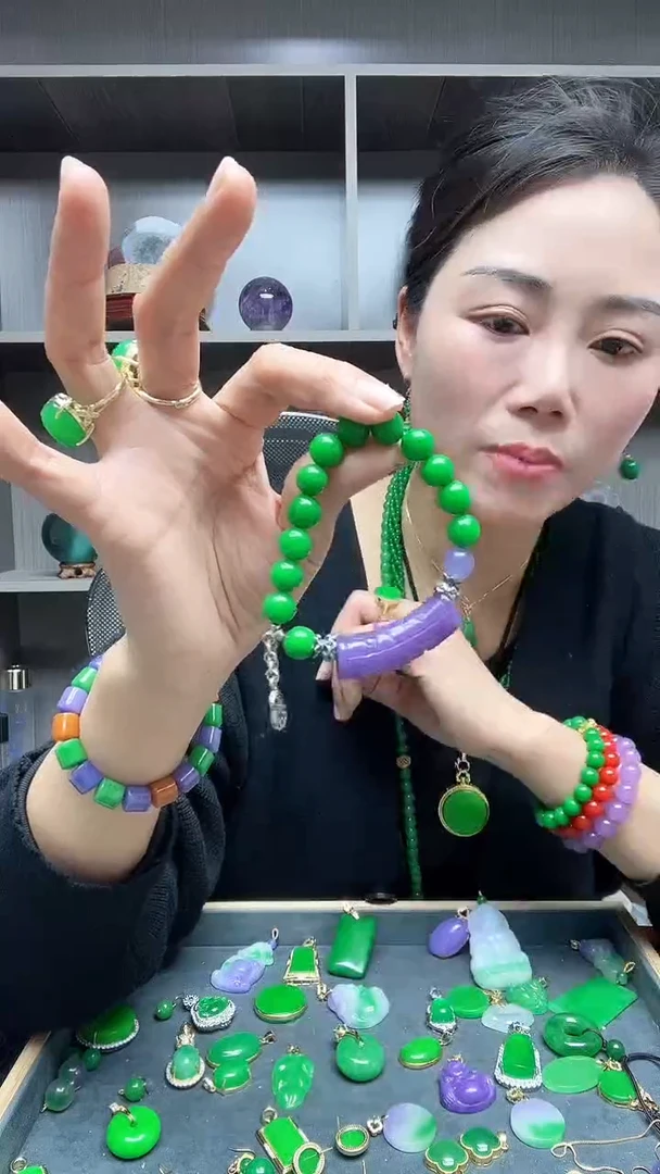 【闪购商品】翡翠手链银S925镶嵌手链