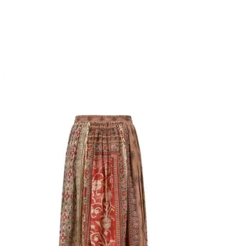 【瑰丽半裙】高级感气质宽松显瘦定位印花半身裙女.Y6239