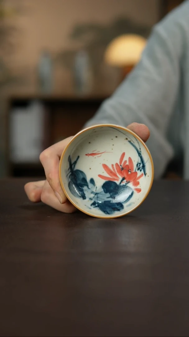 杯景德柴烧手作多人瑕疵