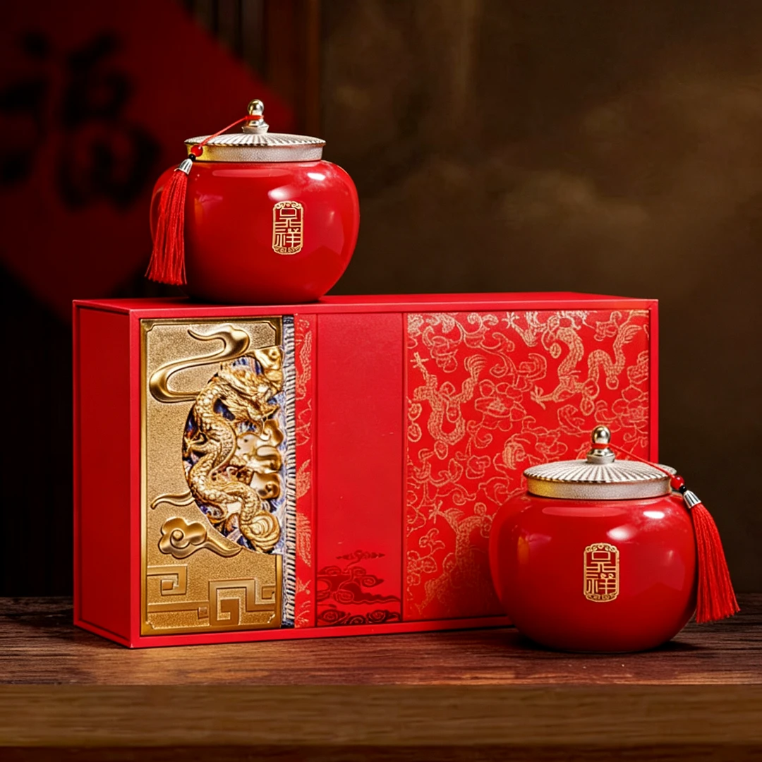 【顺丰送达-呈祥】大红袍 武夷岩茶 250g 双陶瓷礼盒装送礼佳品