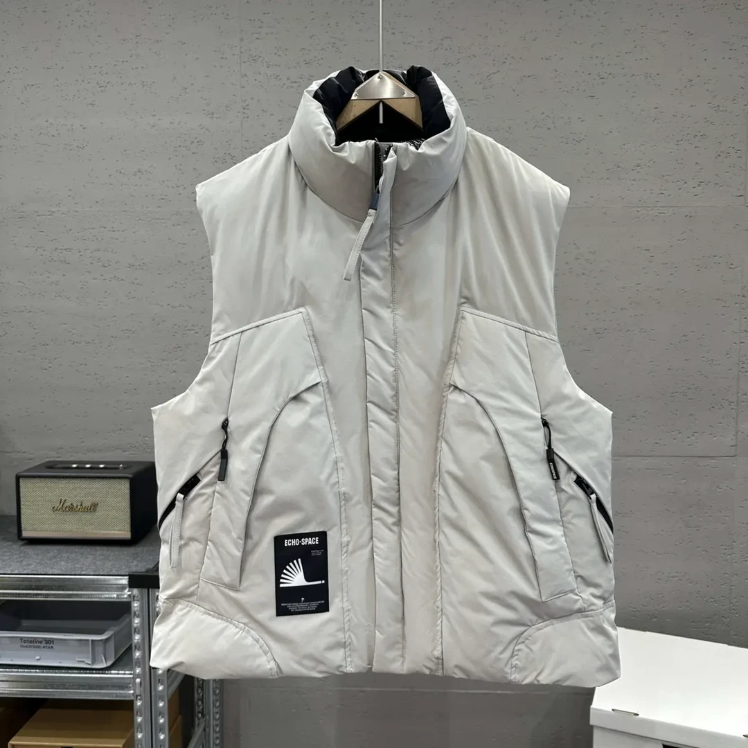 冬季新款轻奢风时尚保暖棉衣马甲冬季潮流男士立领无袖马甲#6107