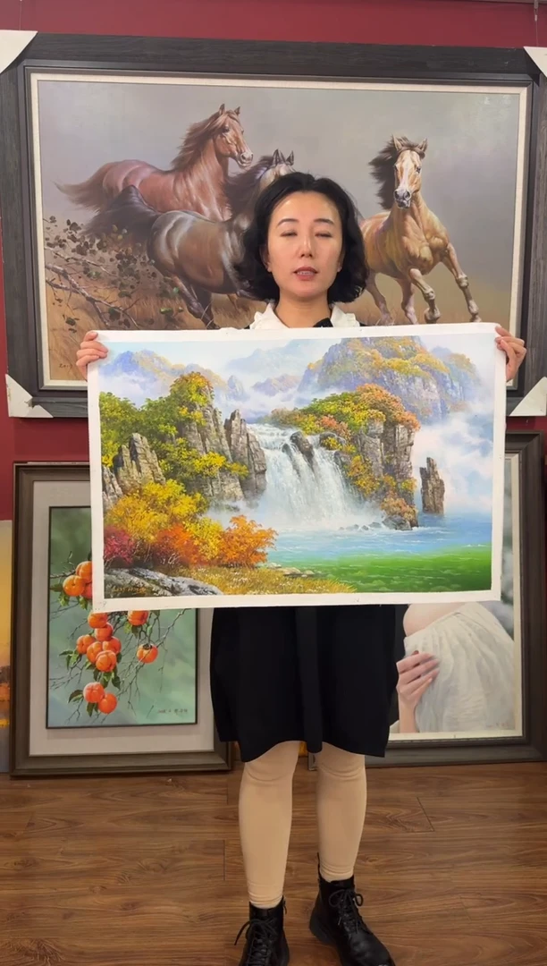油画【35号】约50*70cm丨朝鲜原创纯手绘孤品油画丨顺丰包邮