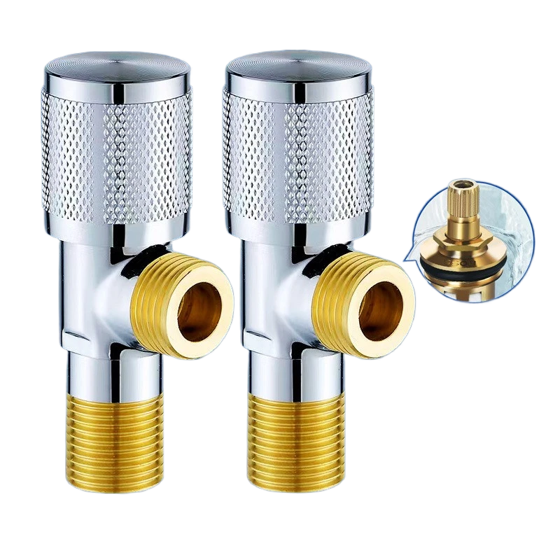 九牧王厨卫适配角阀全铜4分冷热通用热水器角阀一进一出加厚款水