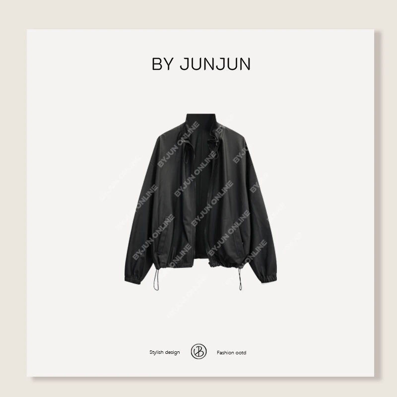ByJunjun【薄饼皮衣】 早秋超薄绵羊皮真皮外套