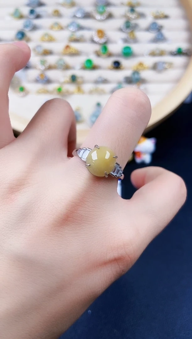 【闪购商品】翡翠戒指银S925镶嵌56664