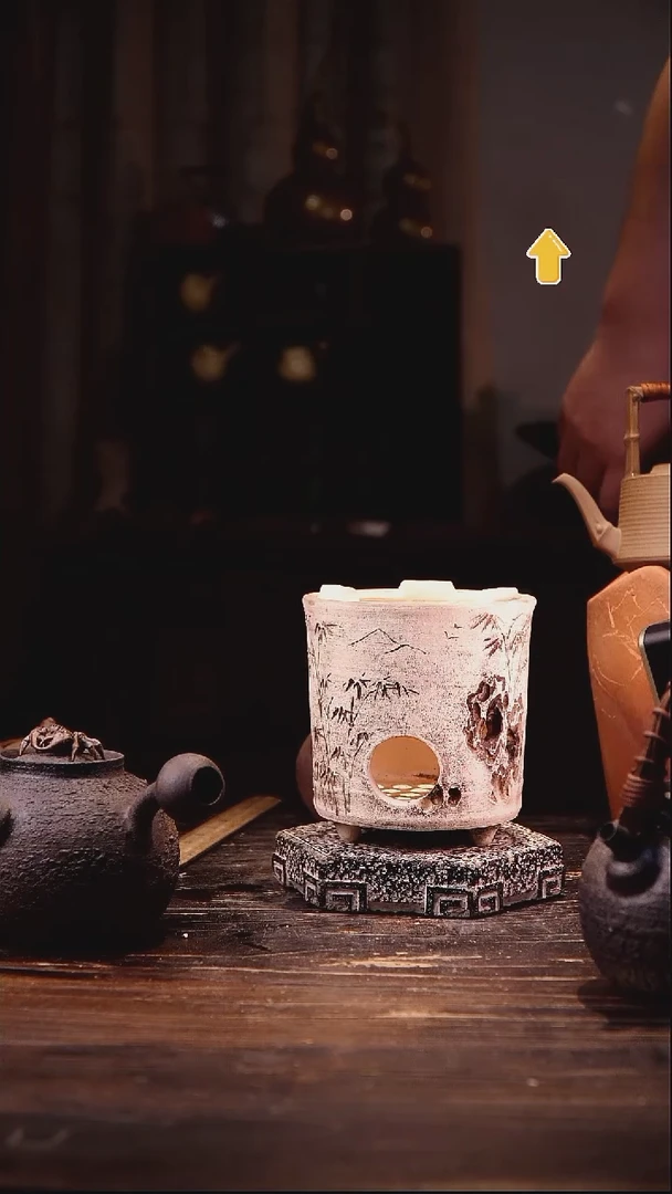 纯手工白泥雕刻炉