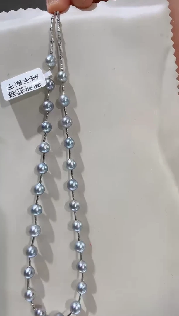 颈饰18K金镶嵌海水珍珠项链