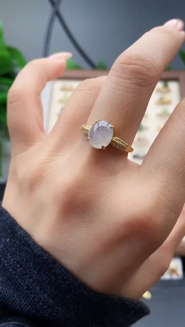 银S925镶嵌戒指翡翠12