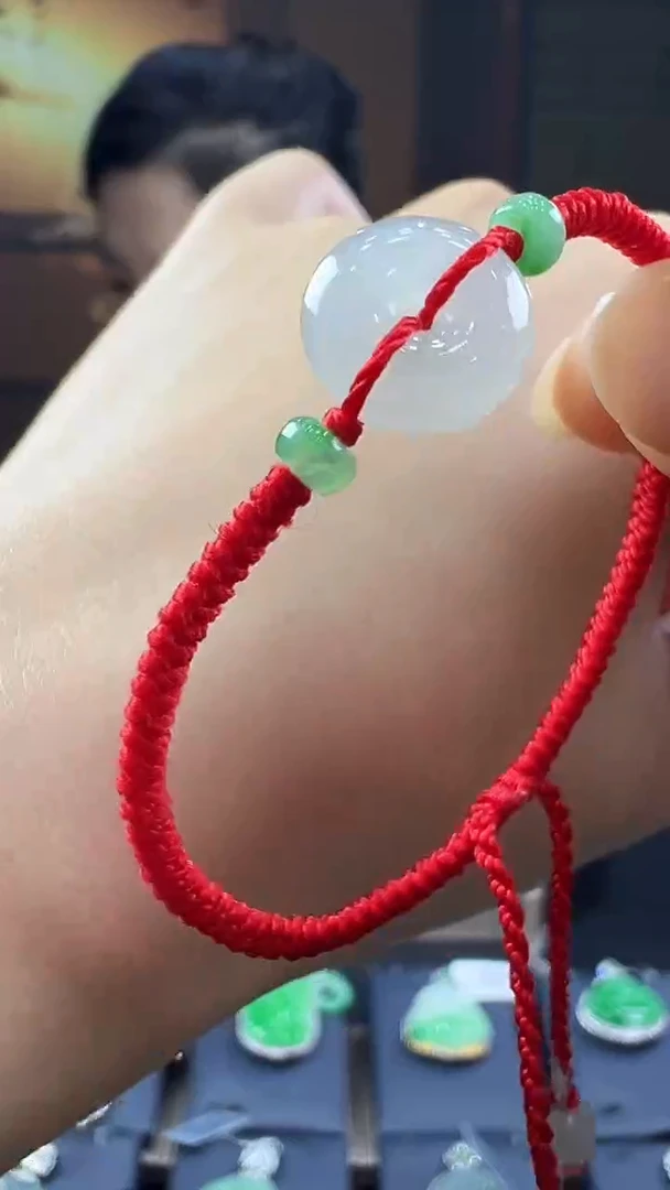 未镶嵌挂件翡翠儿童手绳