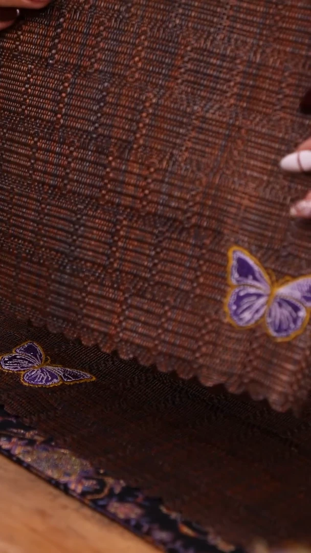 【闪购商品】藤编刺绣蝴蝶茶席