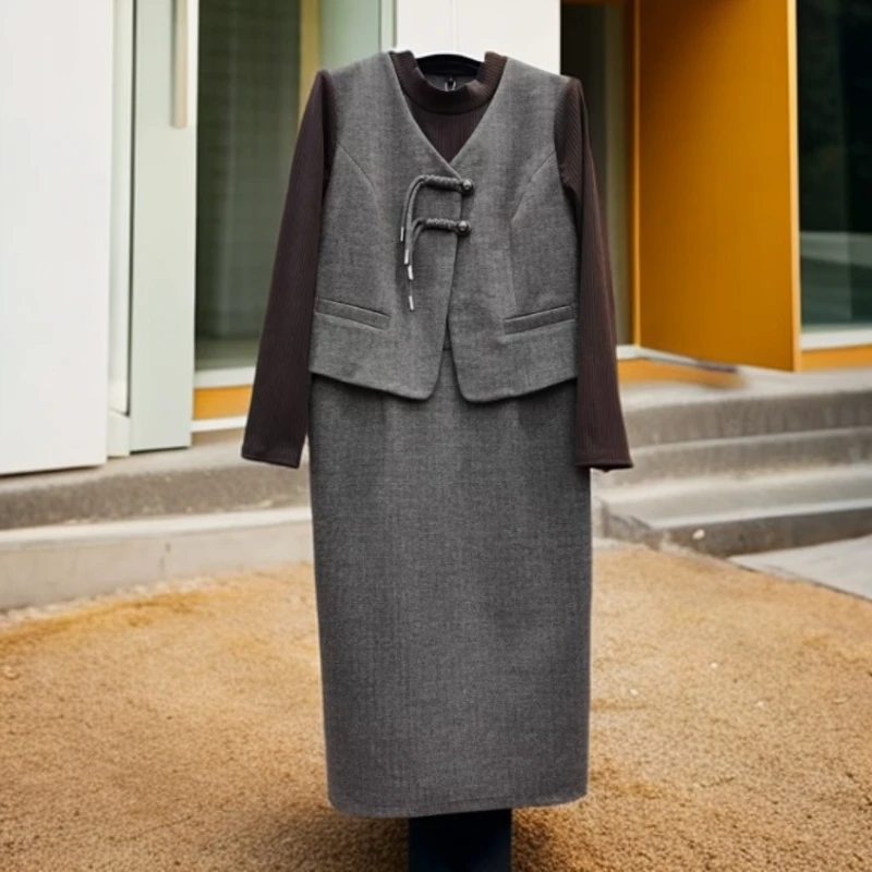 F121#咖【木兮兮专属】2025年夏新款气质时尚百搭休闲中长款连衣裙