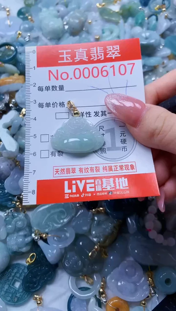 翡翠未镶嵌吊坠(不含链)6107