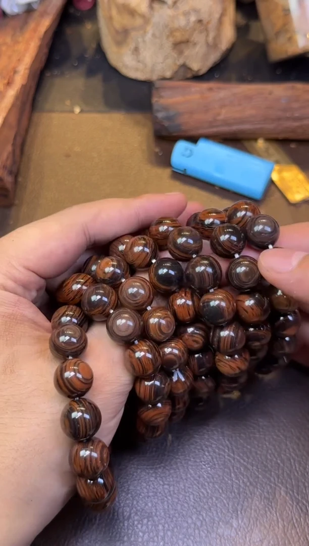 黑曜岩未镶嵌手链红曜石1.4单圈