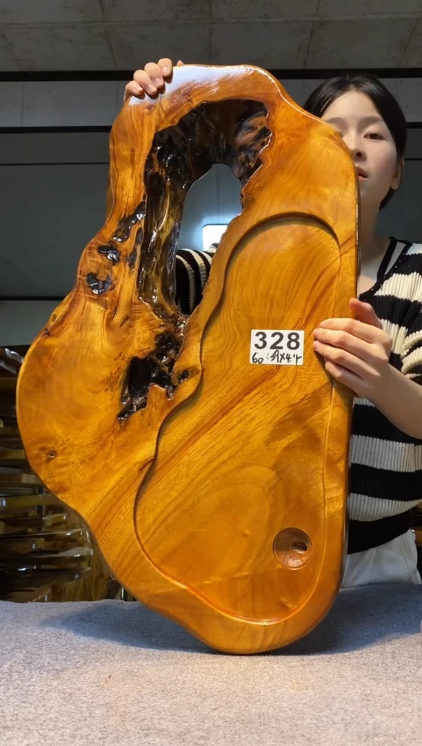 实木原木茶盘 一物一拍(不含配件）