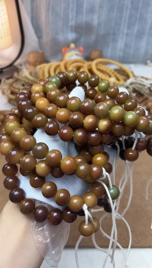 菩提根/象牙果手串14.5机抛圆滚滚手持一条0707