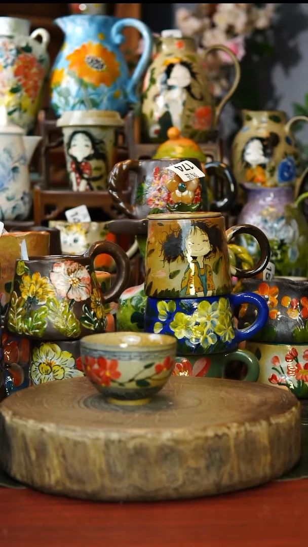 陶瓷178景德镇手工手绘釉下彩