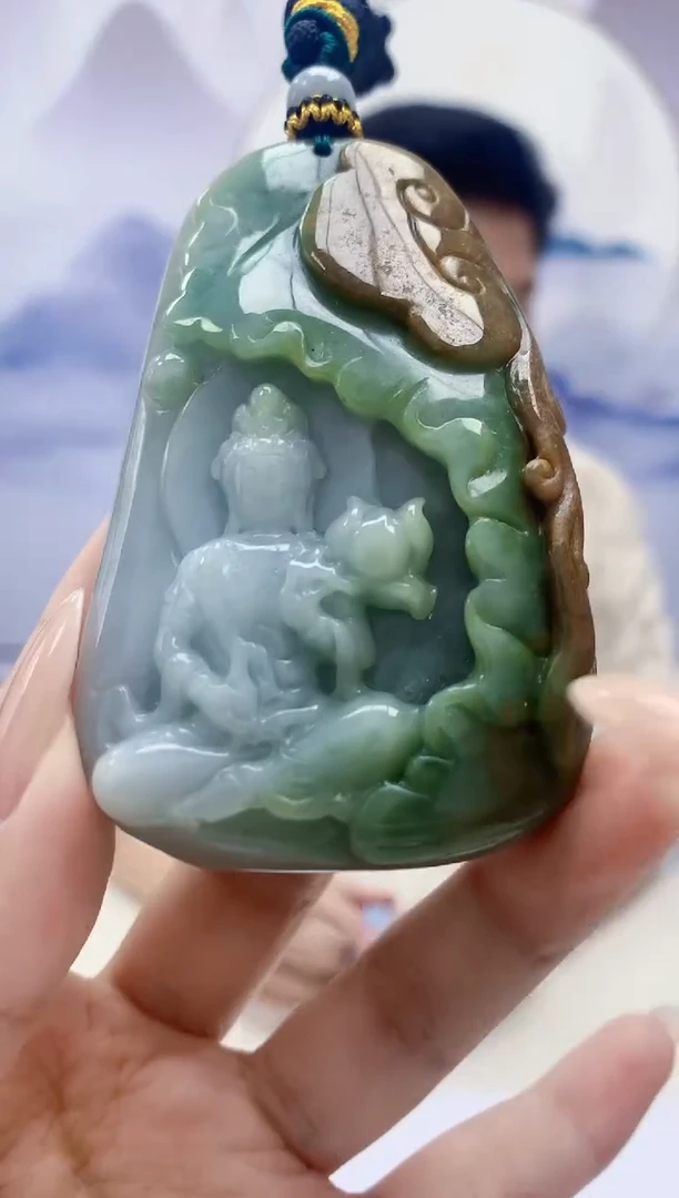 定制翡翠未镶嵌4917xx-毛货挂件47