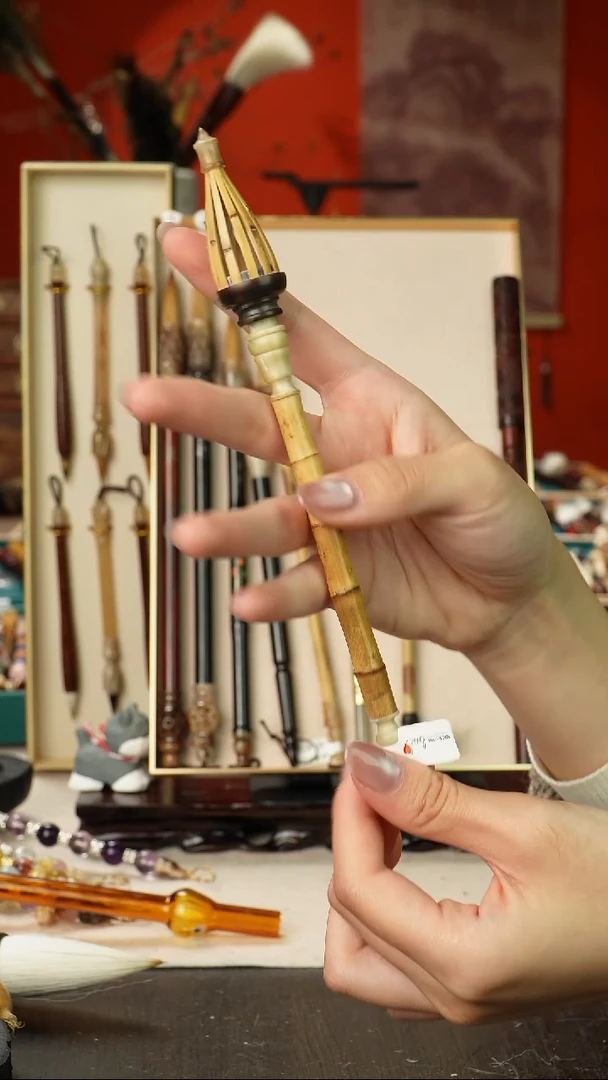 5号孤品高货毛笔链接 清水试笔 蘸墨不退