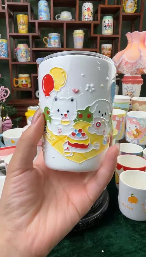 k*.144景德镇高温陶瓷釉下彩 杯子
