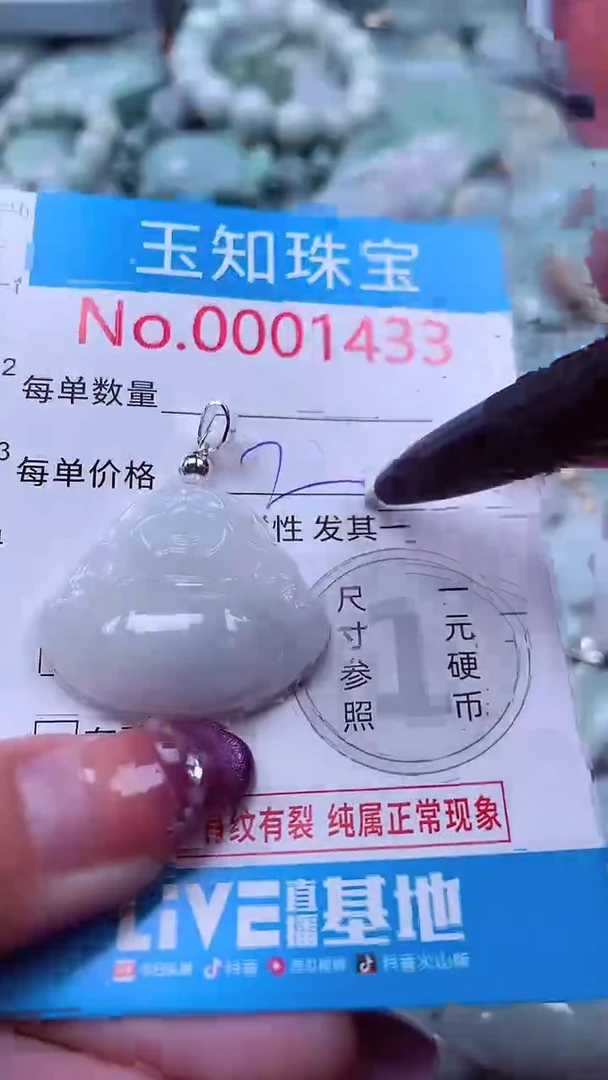 翡翠未镶嵌吊坠(不含链)1433