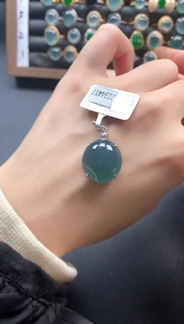 银S925镶嵌戒指翡翠51511