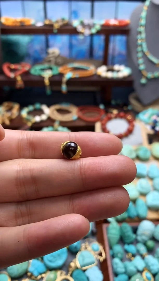 18K金镶嵌颈饰玛瑙/玉髓配件