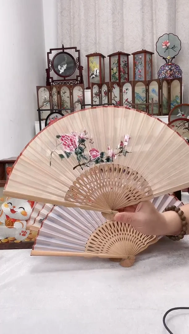 扇子苏绣作品手工精品折扇