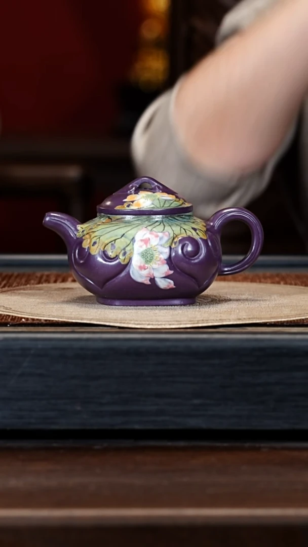 宜兴紫砂PQZ 葡萄紫 如意