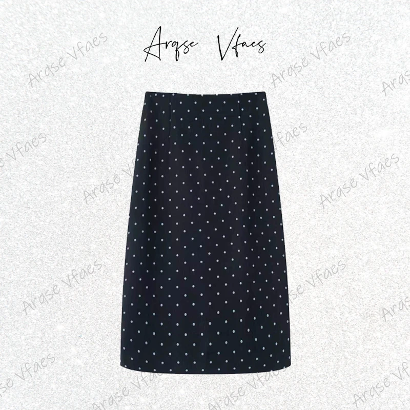 [ARQSEVFAES正品]—2025秋季新款宽松高腰显瘦波点半身裙女E321678