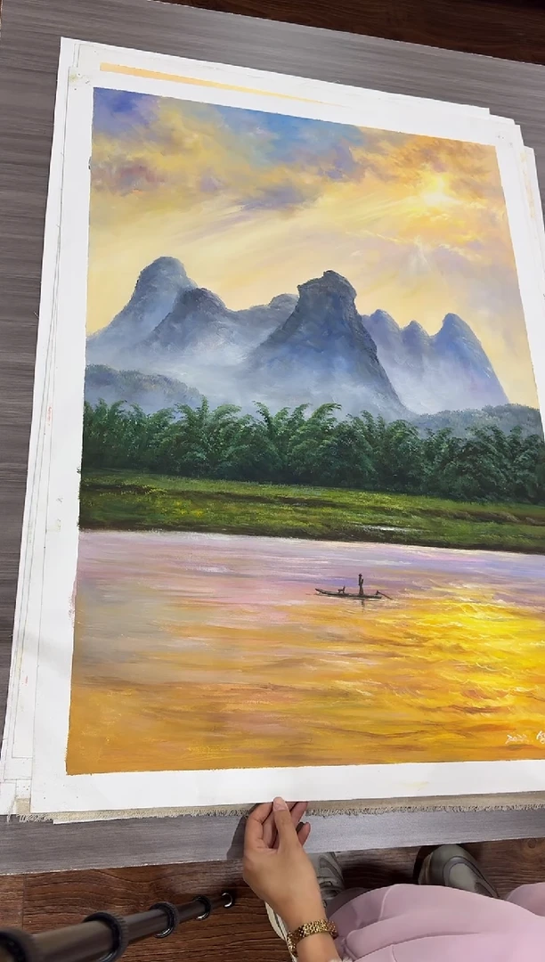 油画【42号】朝鲜原创纯手绘孤品油画