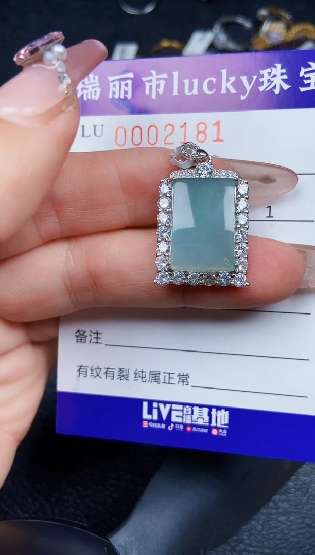 翡翠银S925镶嵌颈饰2181