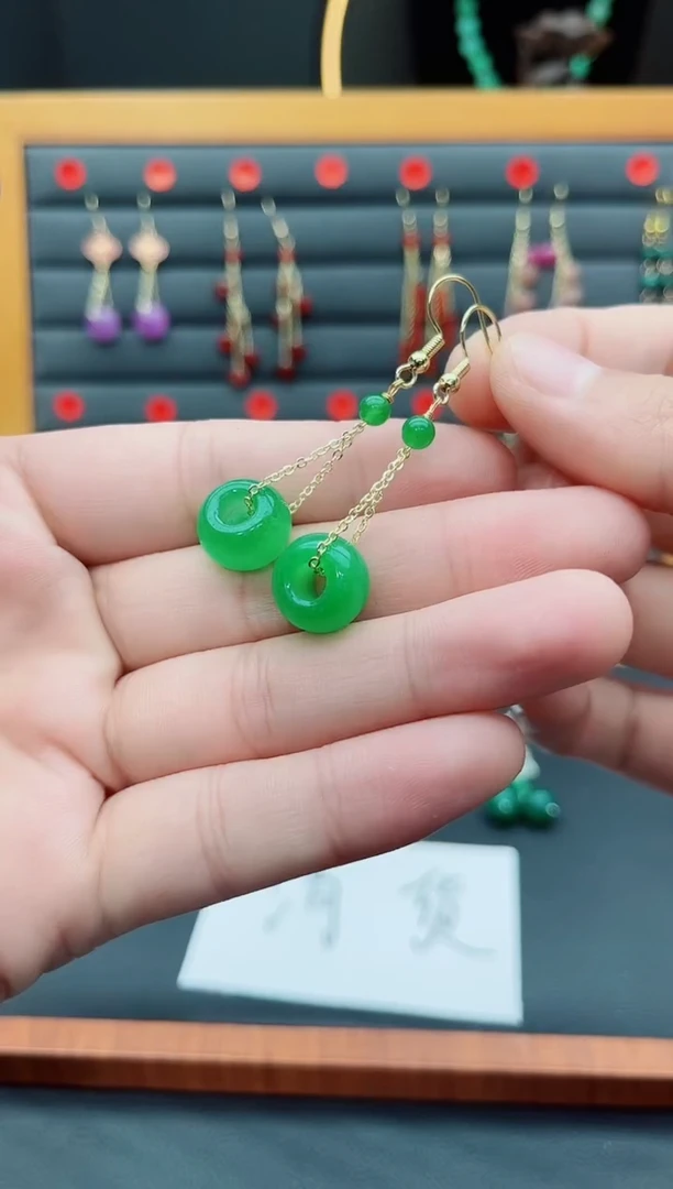 【闪购商品】玛瑙/玉髓耳钉银S925镶嵌606000