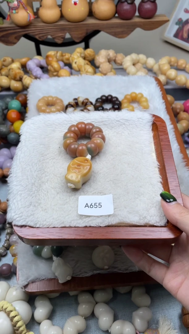 白玉菩提手串A655蒜瓣手捻13mm一串