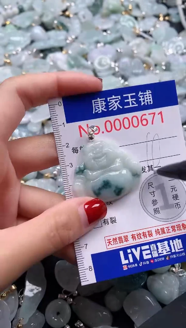 翡翠未镶嵌吊坠(不含链)671
