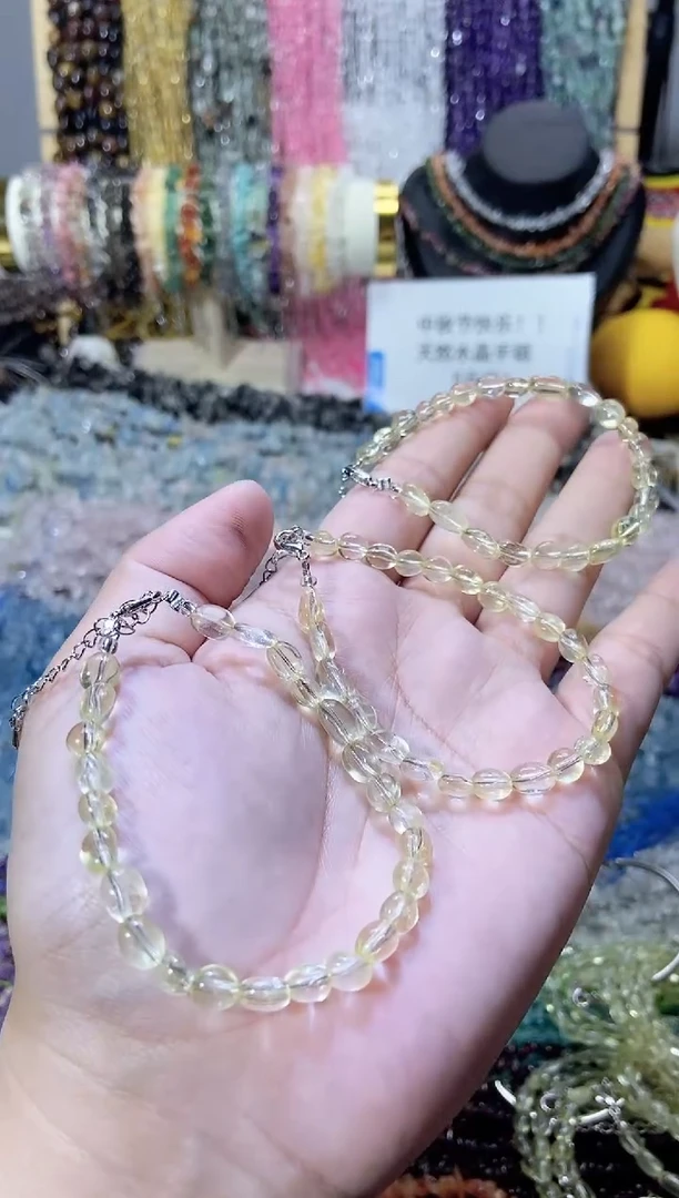 未镶嵌珠宝半成品水晶随行柠檬晶手链
